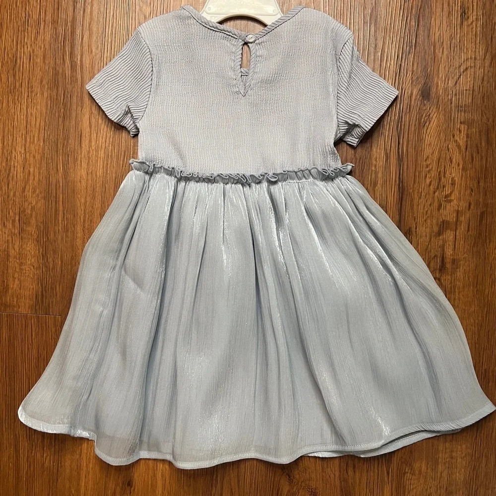 Le Chic Girls Size 2T Light Blue Dress and White Jacket Set New - Picture 4 of 5
